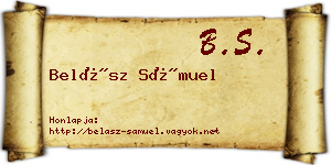 Belász Sámuel névjegykártya